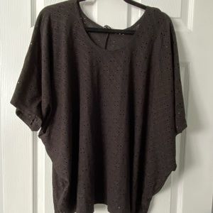 Black eyelet top